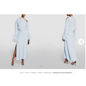 16Arlington Women's baby blue ADELAIDE MIDI DRESS size UK10/US6